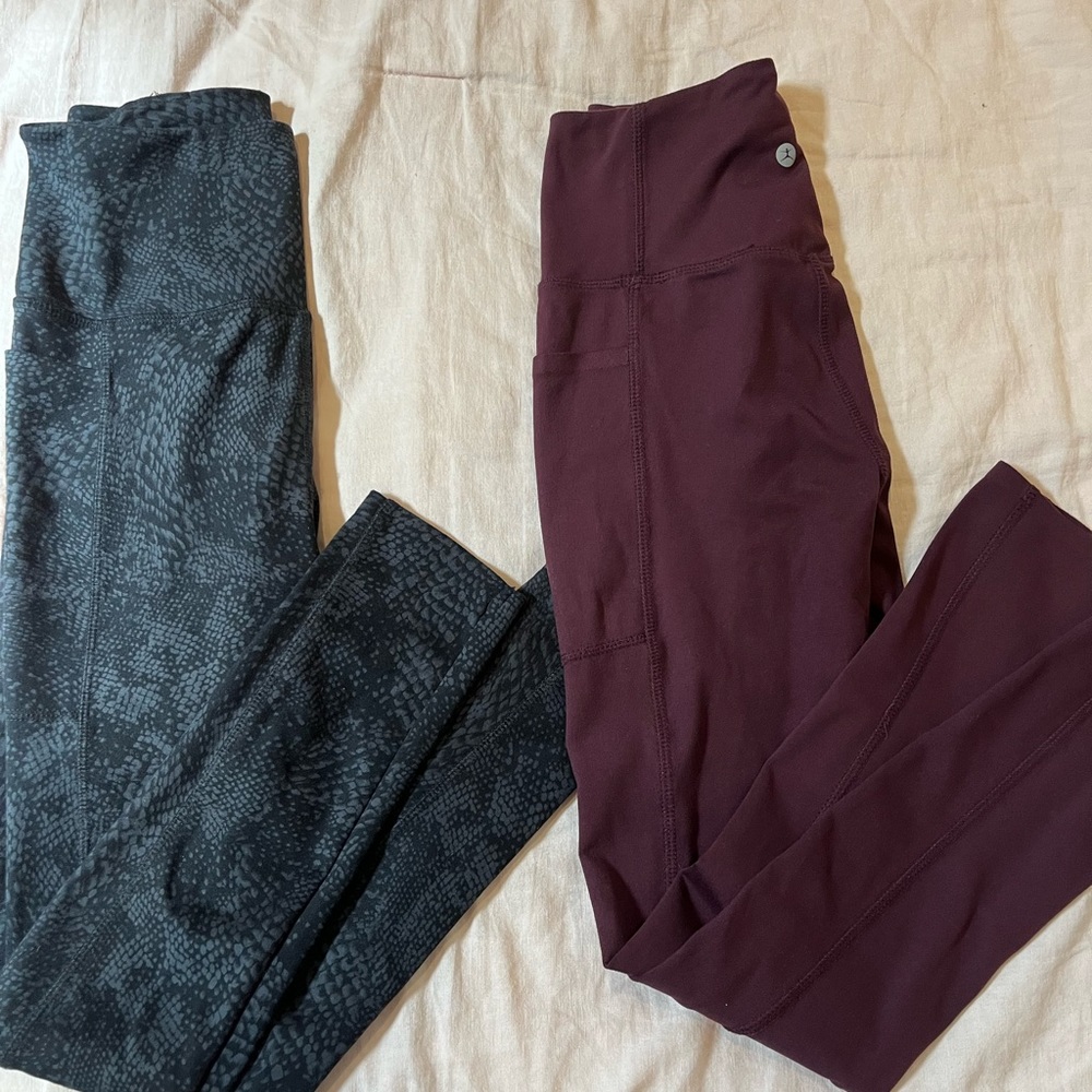 2 pairs of danskin leggings size extra-small.